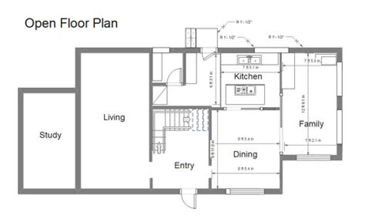 How do you layout an open floor plan?