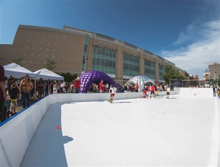 How do you maintain a synthetic ice rink?