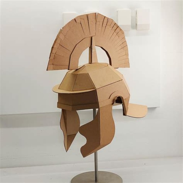 How do you make a dome helmet out of cardboard?