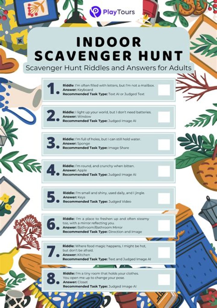 How do you make a scavenger hunt around a town?