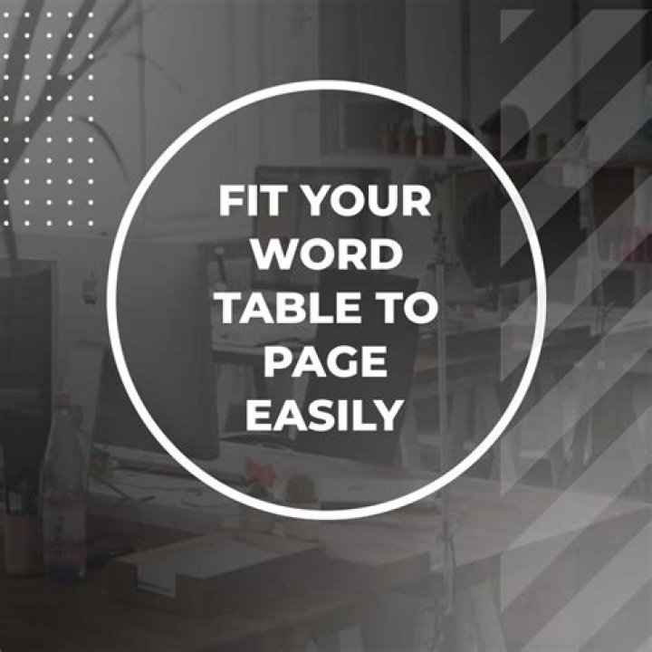How do you make a table fit the screen?