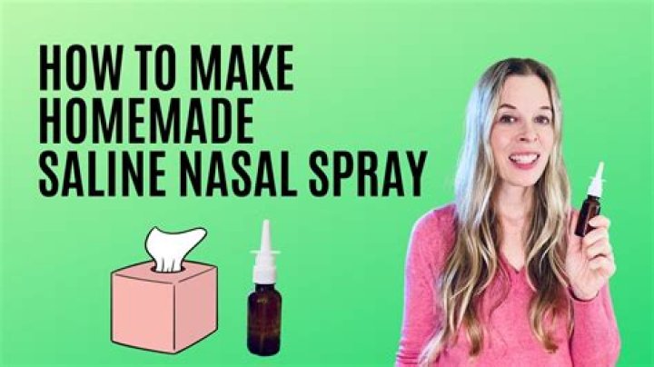 How do you make homemade nose saline solution?