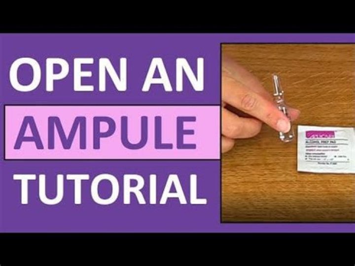 How do you open an ampule with a dot?