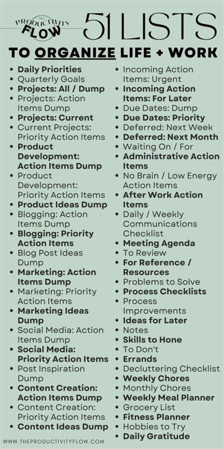 How do you organize and structure your life?