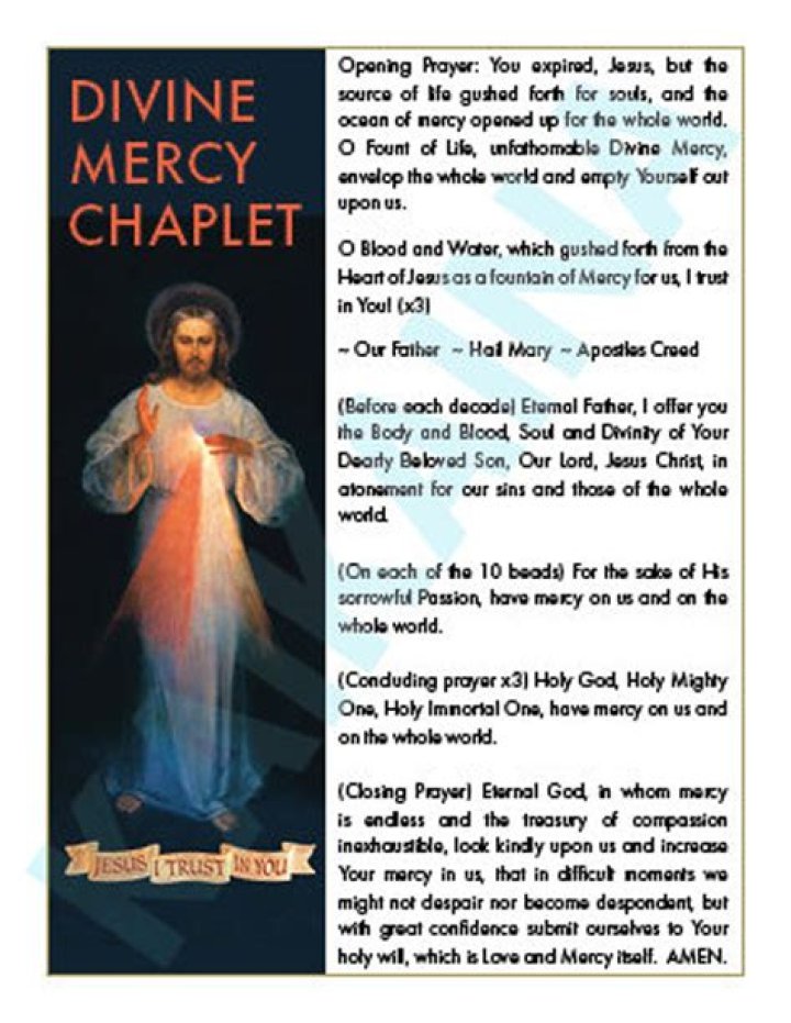 How do you pray the Divine Mercy chaplet song?