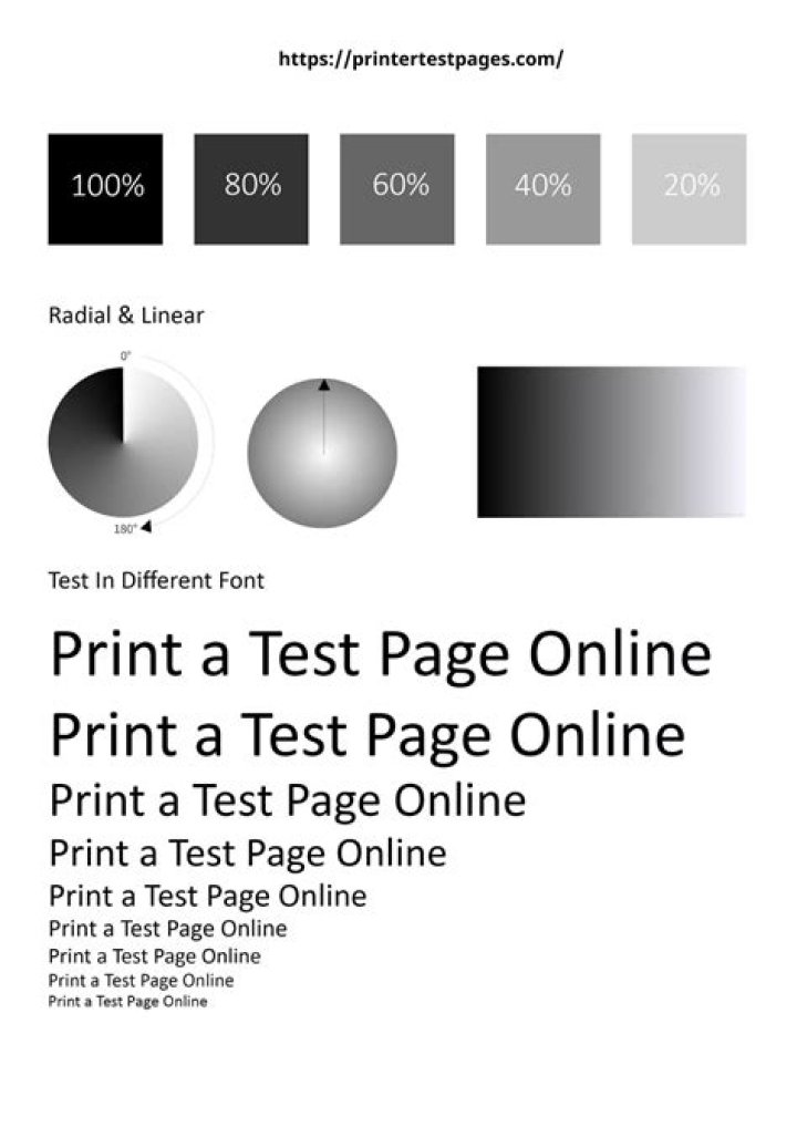 How do you print a black ink test?