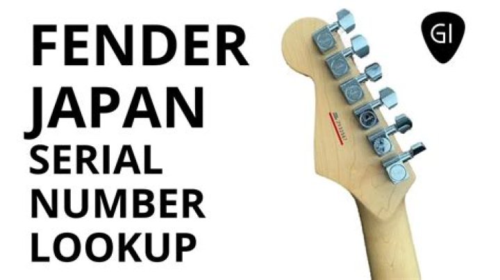 How do you read a Japanese Fender serial number?