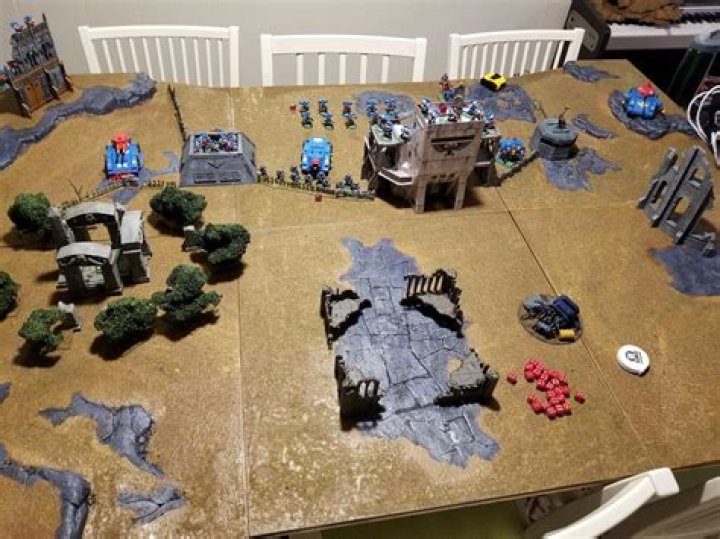 How do you set up terrain in Warhammer 40k?