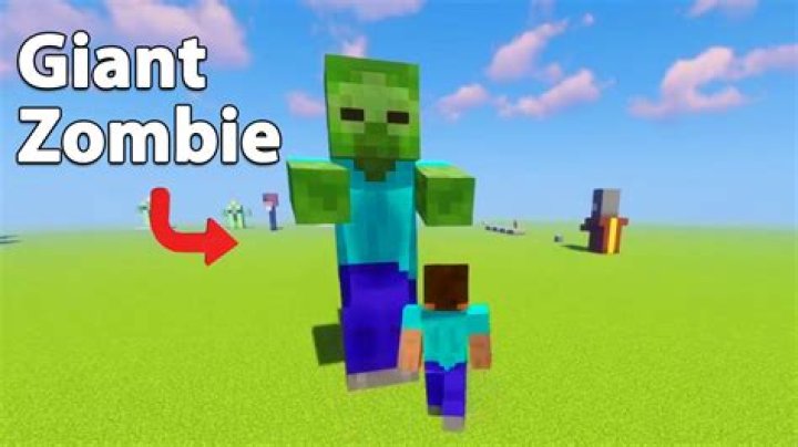 How do you spawn a giant mob in Minecraft PE?