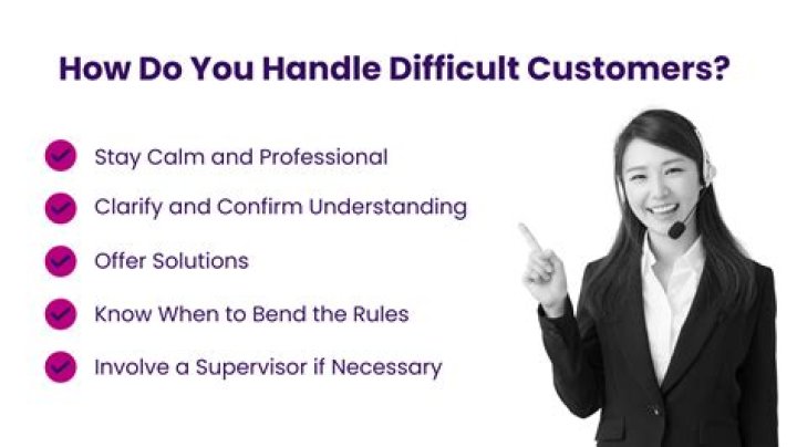 How do you stay calm with a difficult customer?