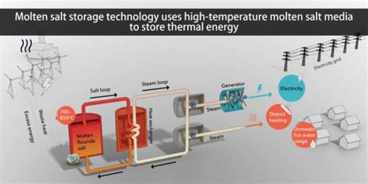 How do you store heat in molten salt?