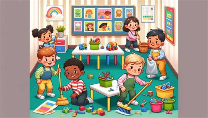 How do you teach a preschooler to clean up?