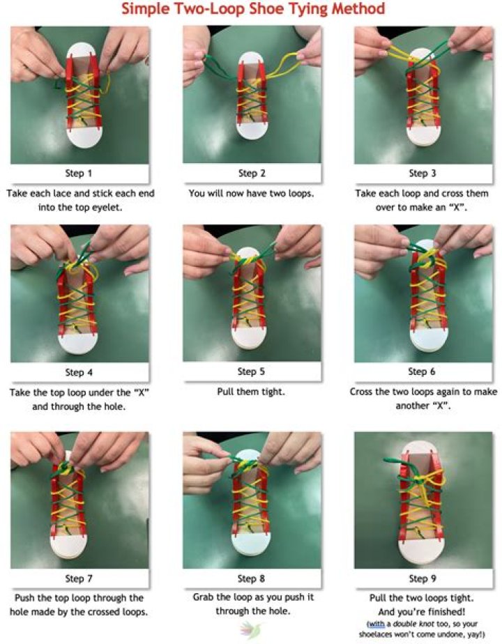 How do you tie a shoe step by step?