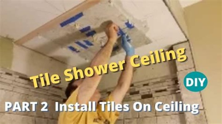 How do you tile a shower ceiling?