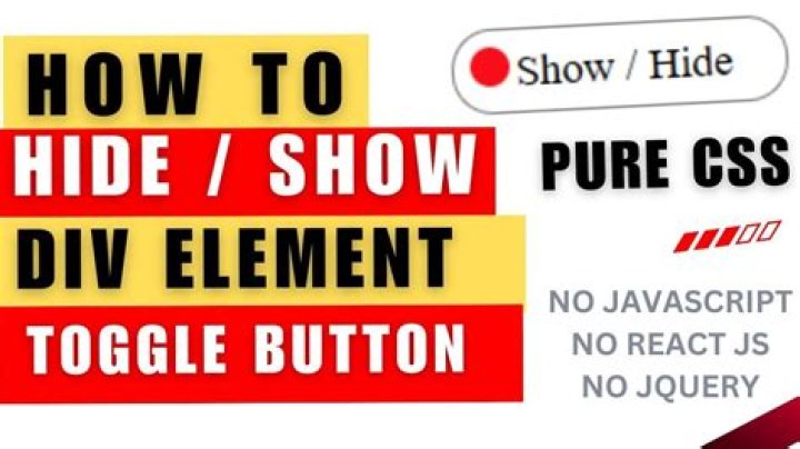 How do you toggle hide and show using JavaScript?