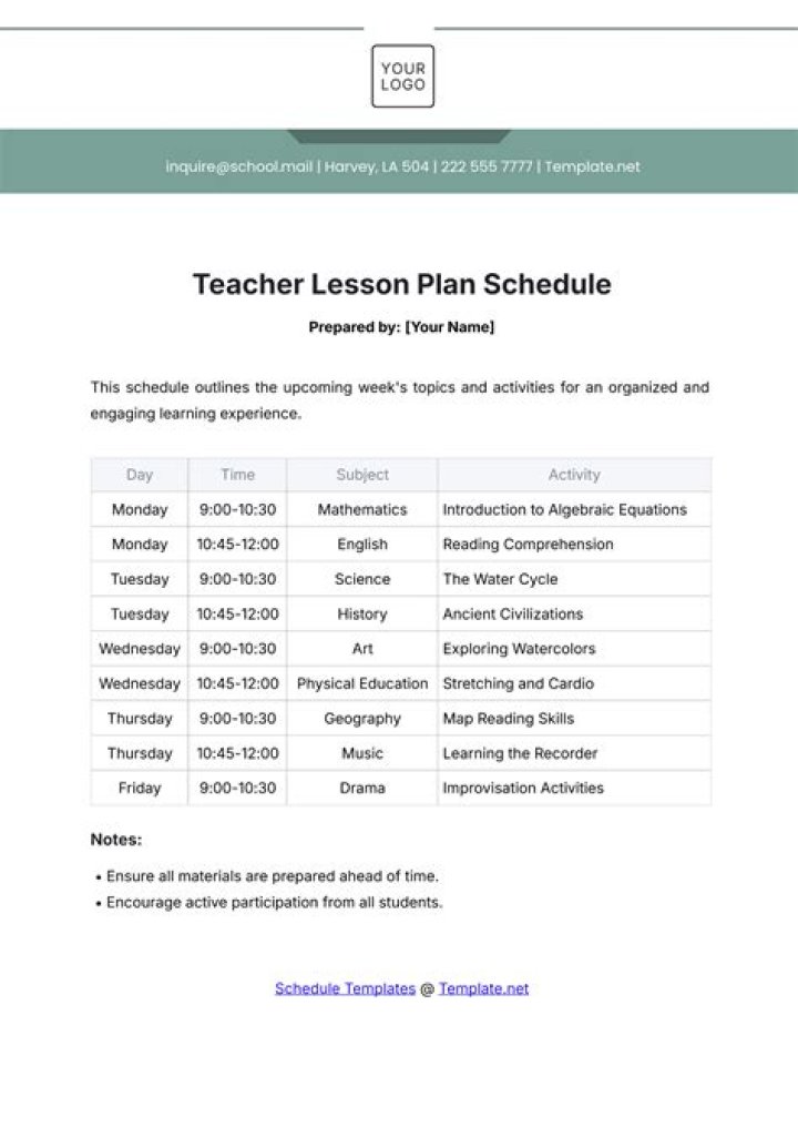 How do you write a lesson plan for teaching?