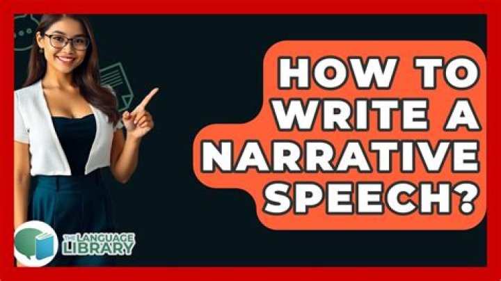 How do you write a narrative speech?