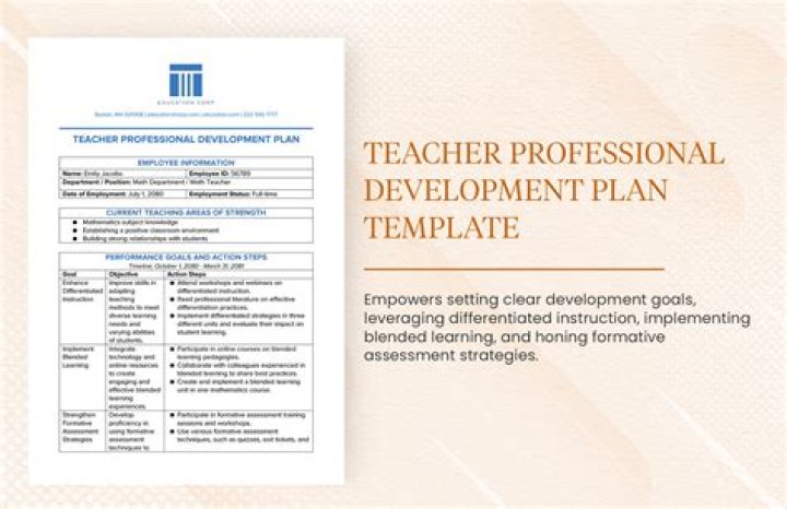How do you write a professional growth plan for teachers?