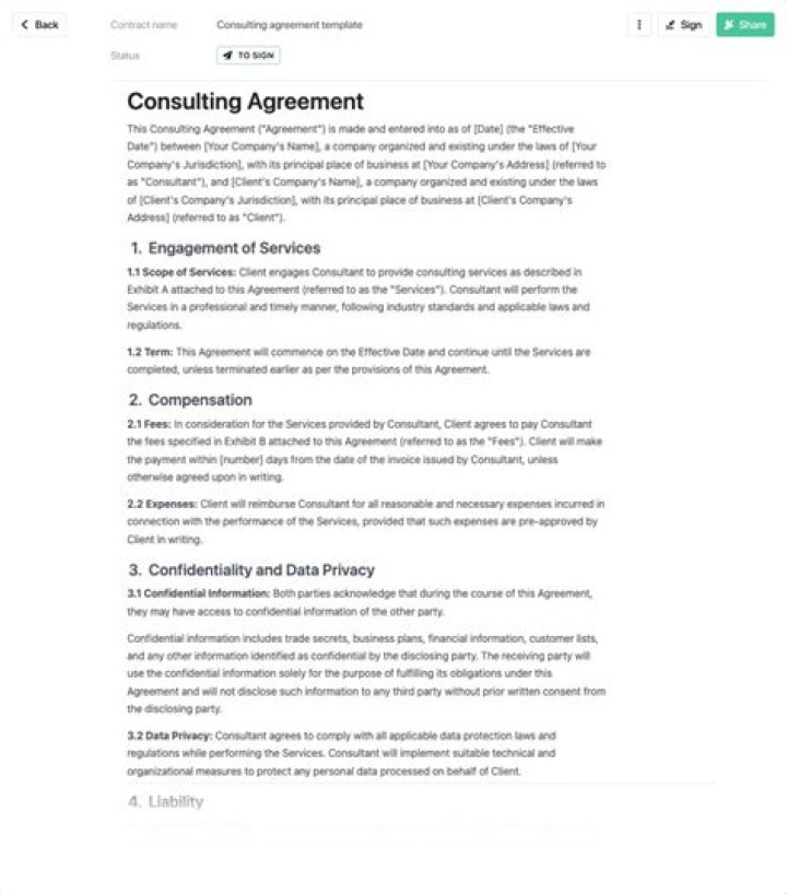 How do you write a service contract agreement?