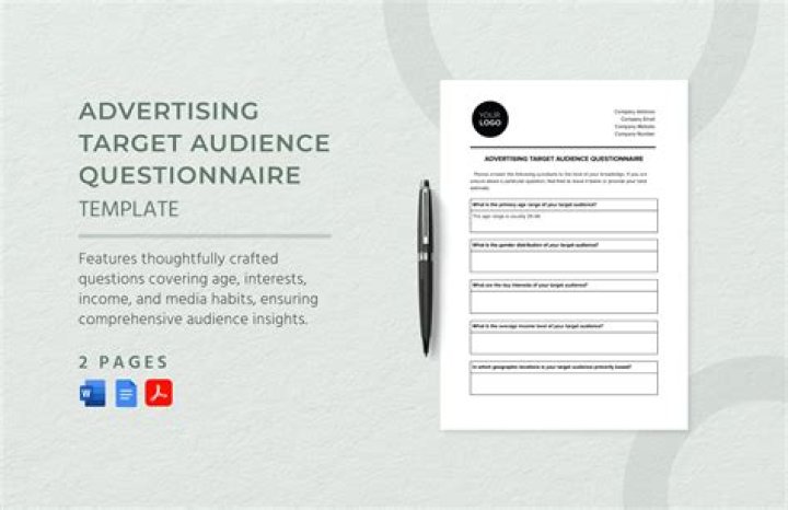 How do you write a target audience questionnaire?