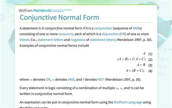 How do you write conjunctive normal form?