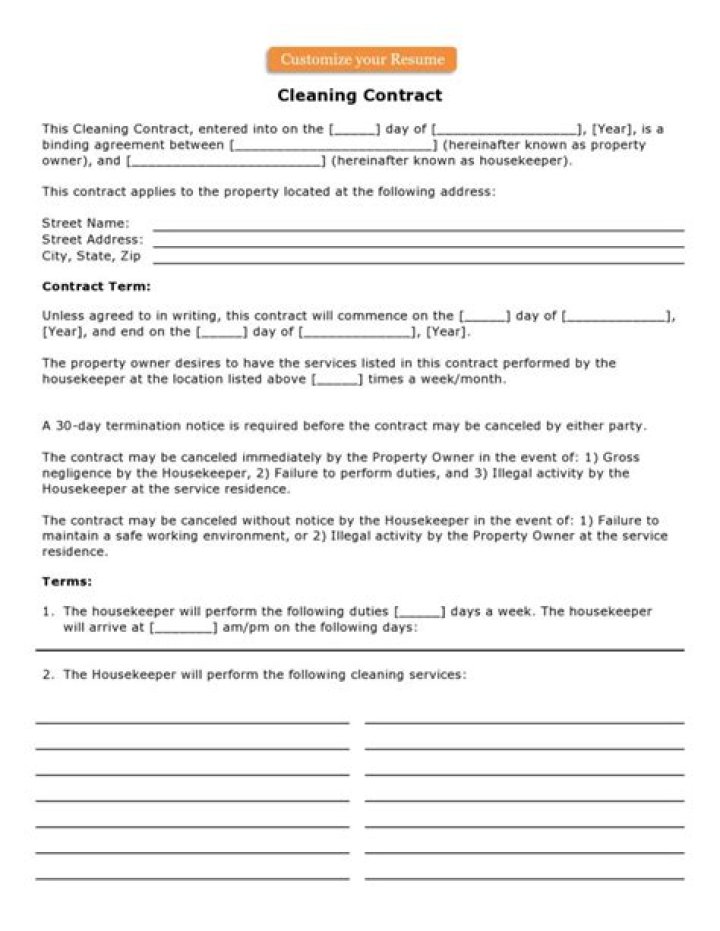 How does a housing contract work?