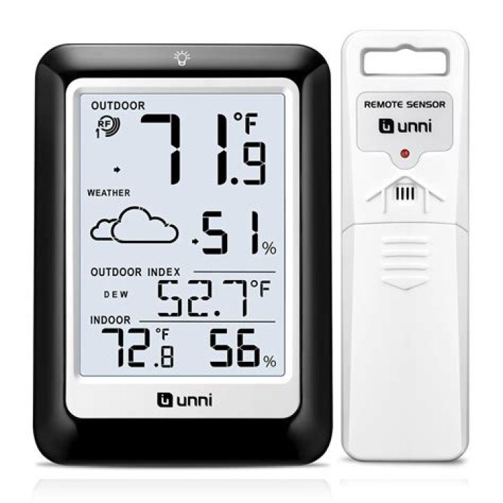 How does a wireless outdoor thermometer work?