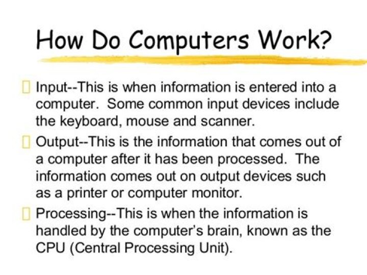 How does computer work short answer?