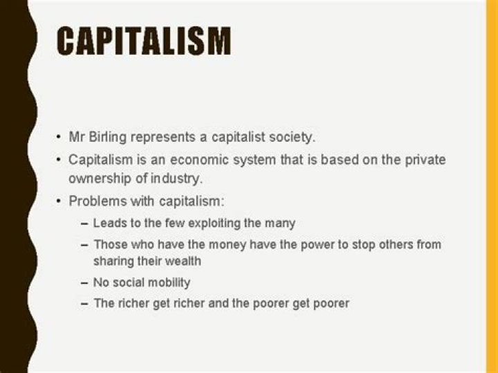 How does Mr Birling represent Capitalism?