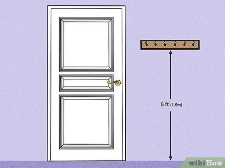 How high should a coat rack be hung on the wall?