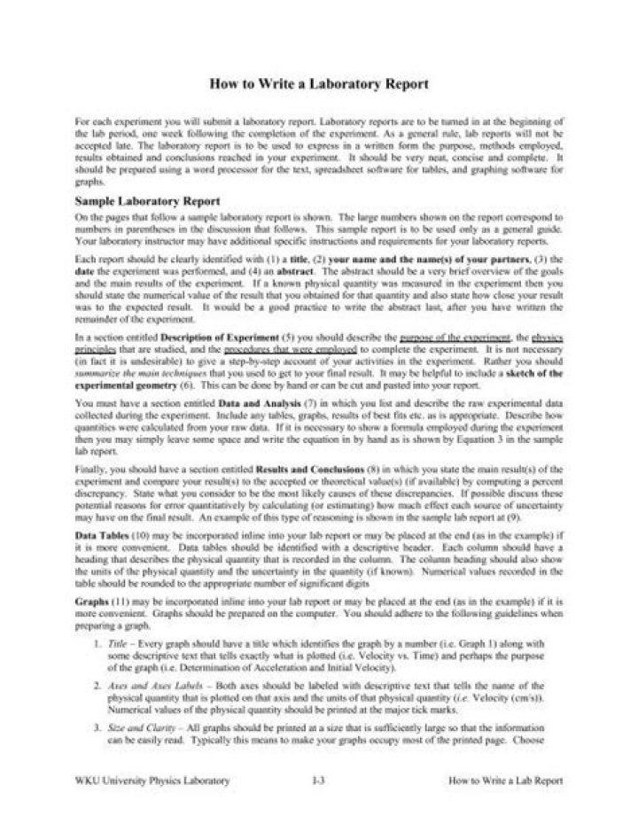How is a lab report written?