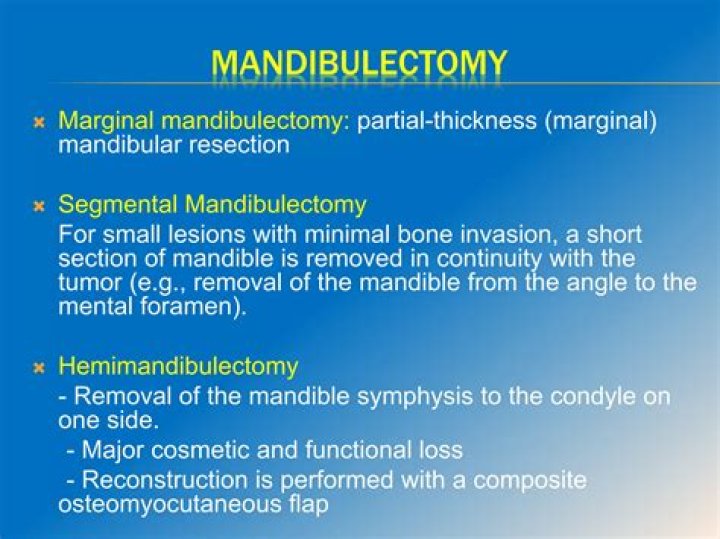 How is a Mandibulectomy performed?