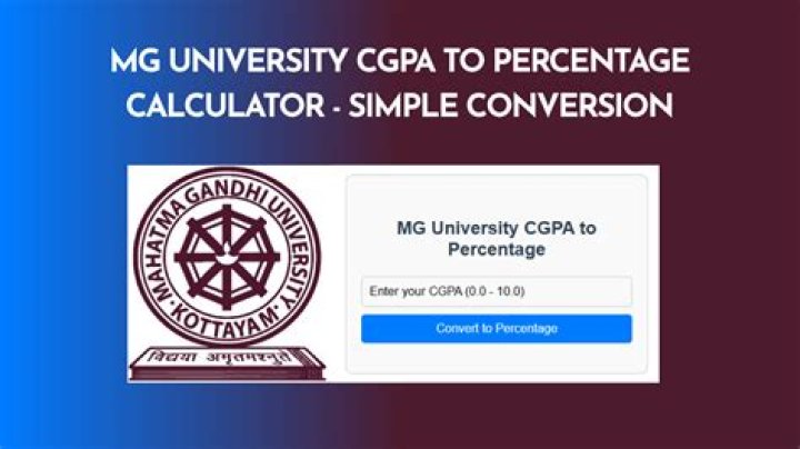 How is CGPA calculated in percentage in Madras University?
