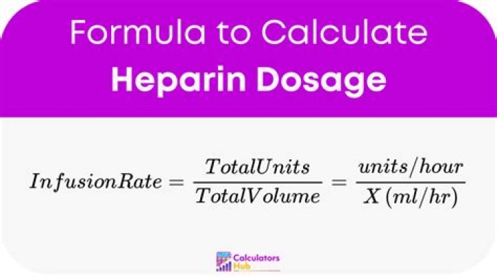 How is heparin infusion rate calculated?