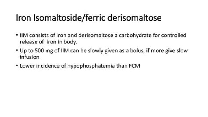 How is iron isomaltoside administered?