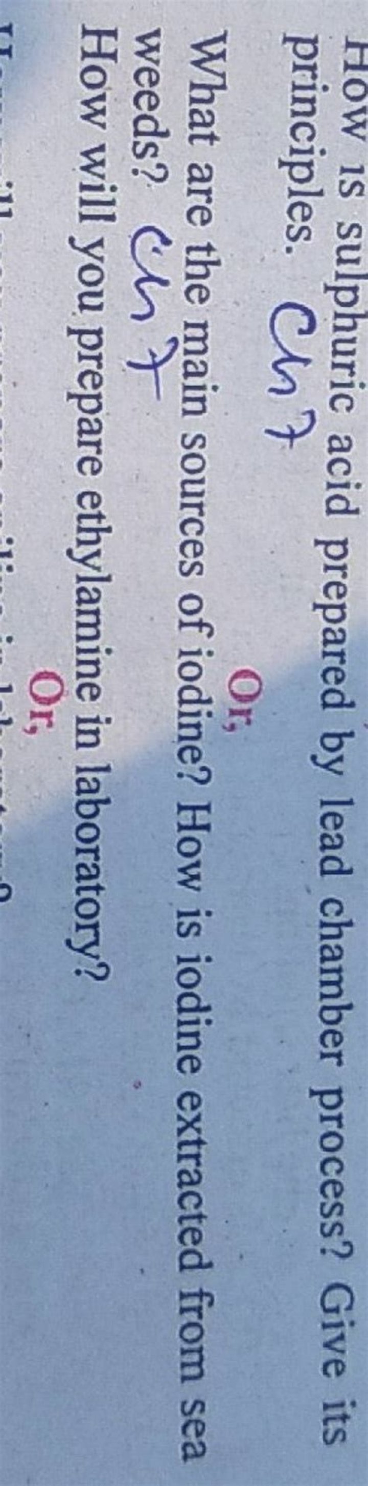 How is Sulphuric acid prepared by lead chamber process?