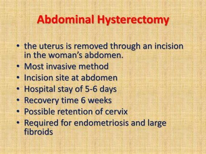 How long does an abdominal hysterectomy surgery take?