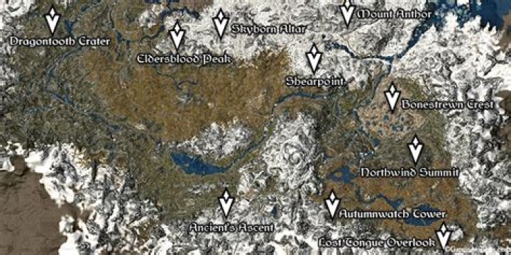 How long is Skyrim map?