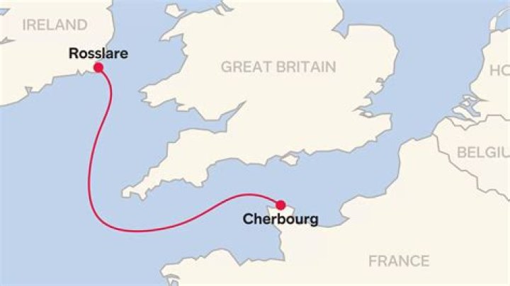 How long is the crossing from Rosslare to Cherbourg?