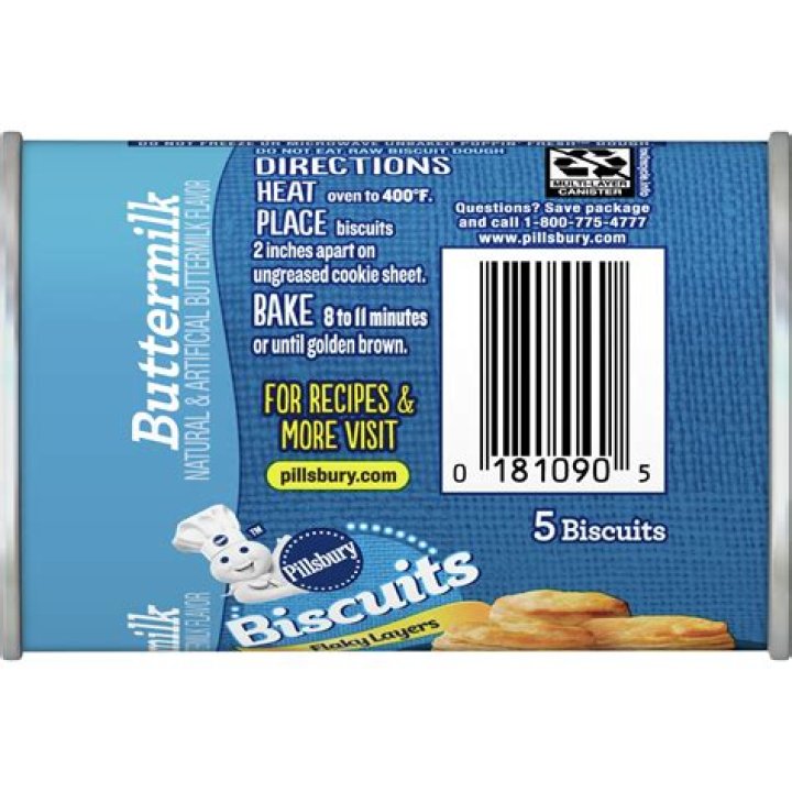 How many calories is 2 Pillsbury biscuits?