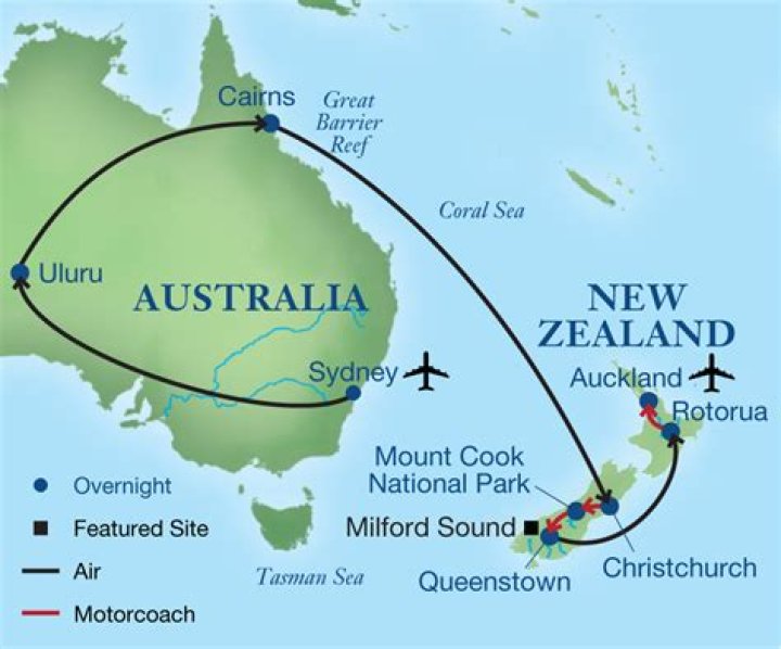 How many hours drive from Australia to New Zealand?