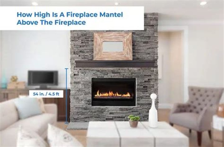 How many inches should a fireplace mantel be?