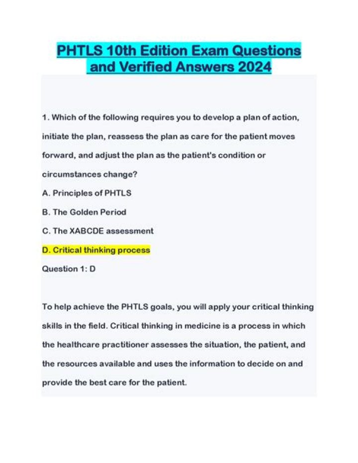 How many questions are on the Phtls exam?
