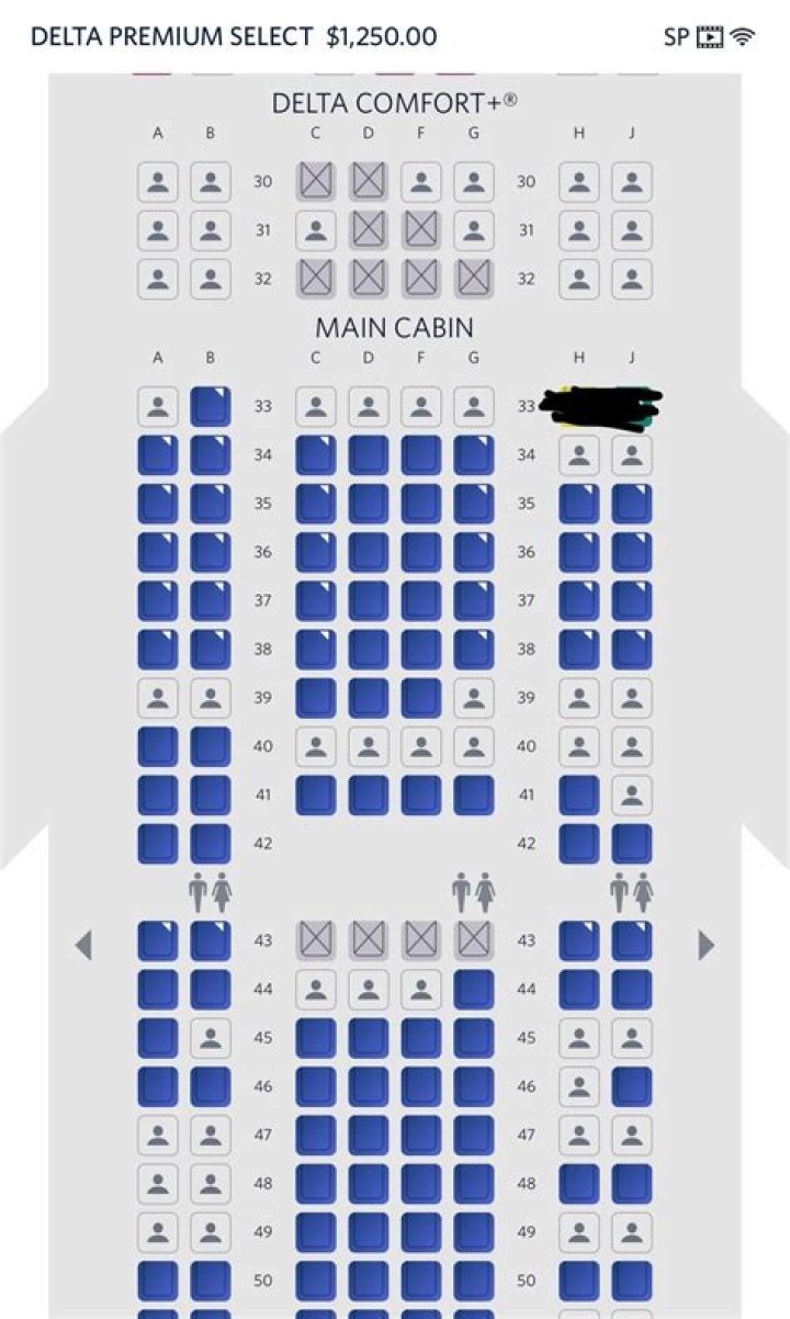 How many seats does Delta A330-300 have?