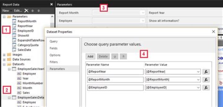 How many types of Parameters are in report Builder?