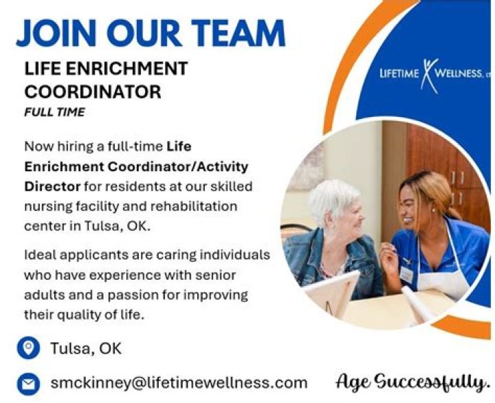 How much does a life enrichment coordinator make?