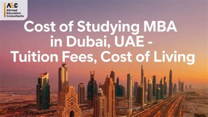How much does it cost to do MBA in Dubai?