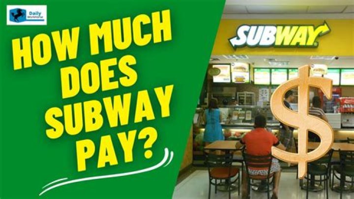 How much does subway pay in Texas per week?