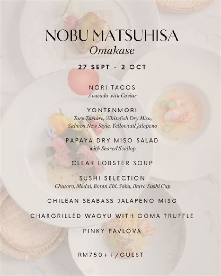 How much is a plate in Nobu?