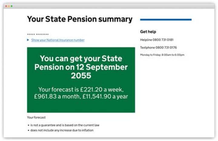 How much is government pension UK?